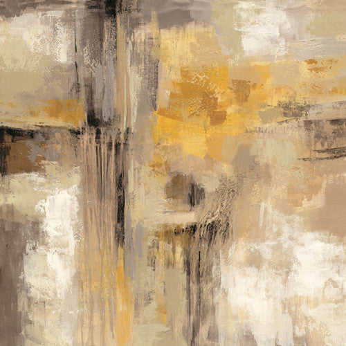 HD Print Yellow Gray Abstract Oil painting On Canvas - Halee Butler, LLC