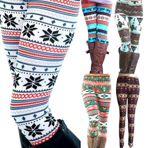 New Brand Women Warm Winter Knit Snowflake Christmas Leggings - Halee Butler, LLC