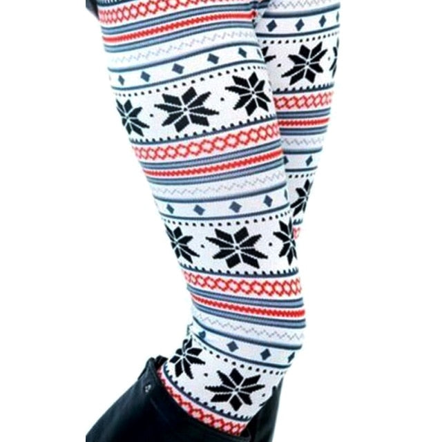 New Brand Women Warm Winter Knit Snowflake Christmas Leggings - Halee Butler, LLC