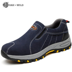 Steel Toe Safety Work Shoes Men's Breathable Slip On Casual Boots Puncture Proof Shoe - Halee Butler, LLC