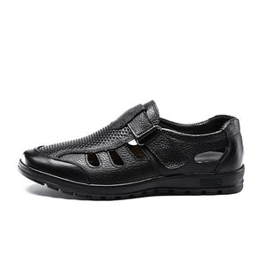YWEEN men's sandals genuine leather sandals outdoor casual men leather sandals - Halee Butler, LLC